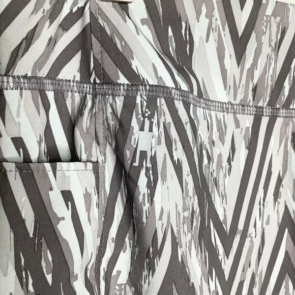 Smartwool Gray White Zig Zag Merino Sport Lined Skirt Skort Small - Picture 3 of 9